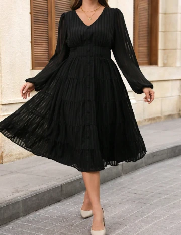 Rochie medie SHEIN CURVE, negru