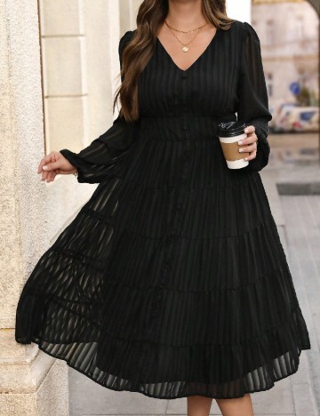 Rochie medie SHEIN CURVE, negru