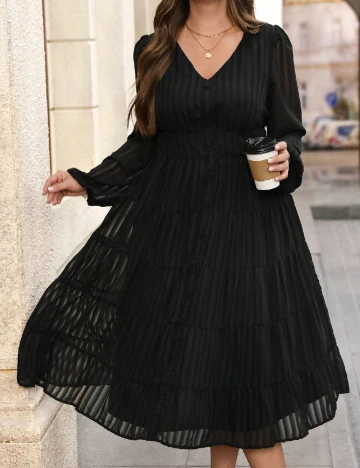 Rochie medie SHEIN CURVE, negru