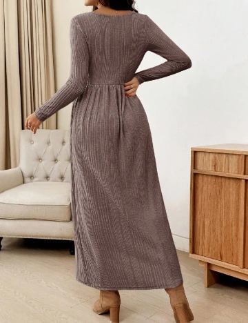 Rochie lunga SHEIN Maternity, maro