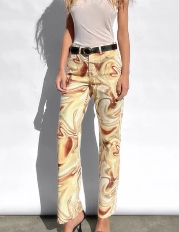 Pantaloni Zara, crem