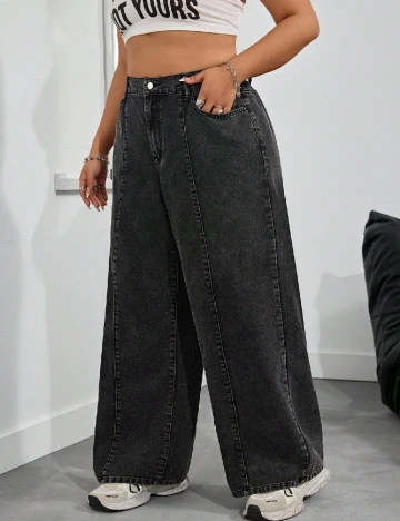 Blugi SHEIN CURVE, negru