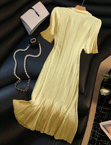 Rochie medie SHEIN, galben