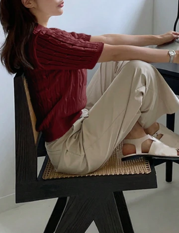 Tricou Dazy, visiniu