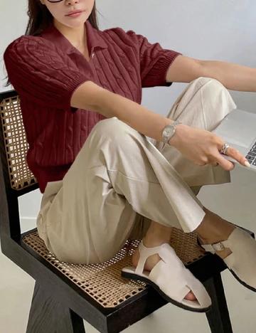 Tricou Dazy, visiniu