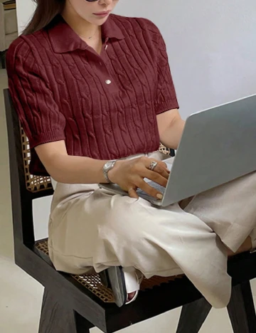 Tricou Dazy, visiniu