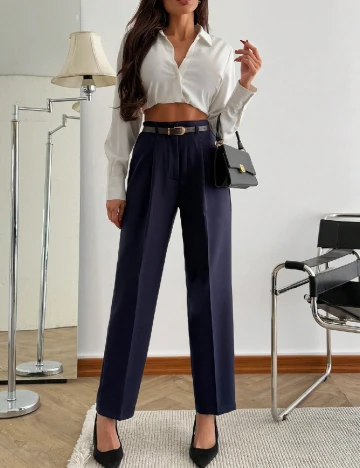 Pantaloni SHEIN, bleumarin