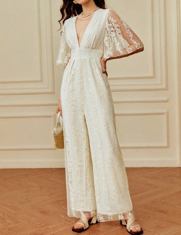 
						Salopeta SHEIN, ecru