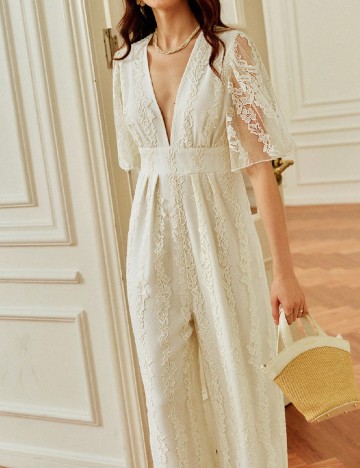 Salopeta SHEIN, ecru