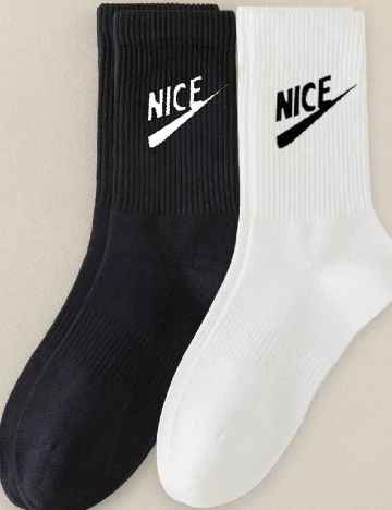 Set sosete 10 perechi SHEIN, alb/negru