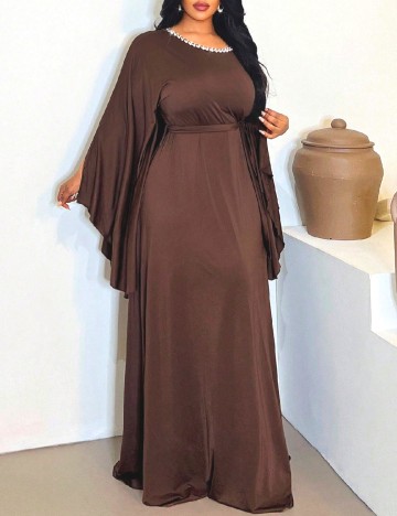 
						Rochie lunga SHEIN CURVE, maro