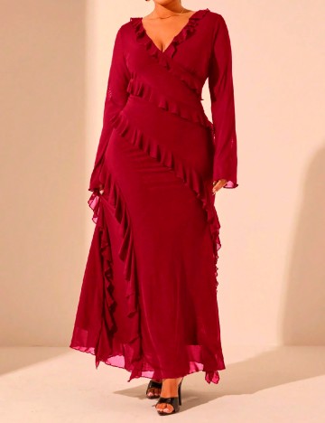 Rochie lunga SHEIN CURVE, rosu