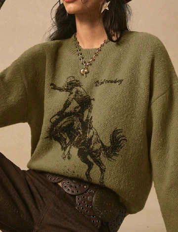 Pulover SHEIN, verde