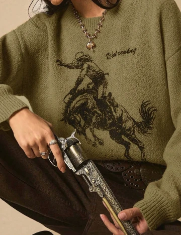 Pulover SHEIN, verde