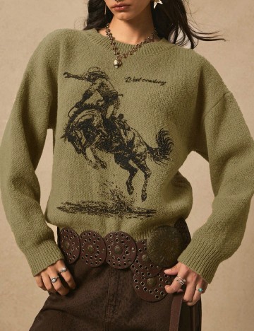 Pulover SHEIN, verde