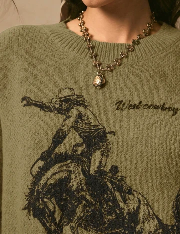 Pulover SHEIN, verde