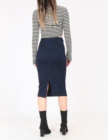 Fusta Zara, negru/albastru