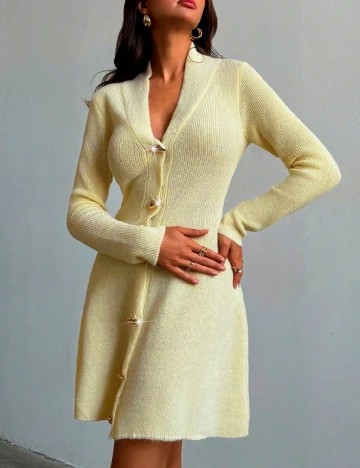Rochie scurta SHEIN, galben
