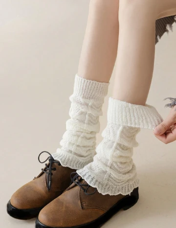 Jambiere SHEIN CURVE, alb