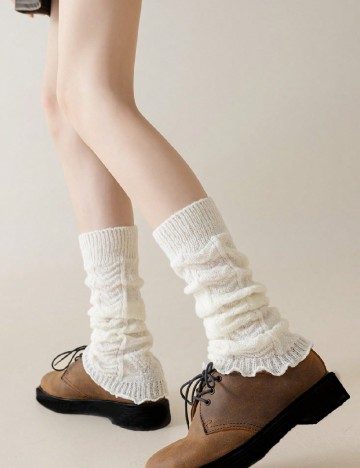 Jambiere SHEIN CURVE, alb