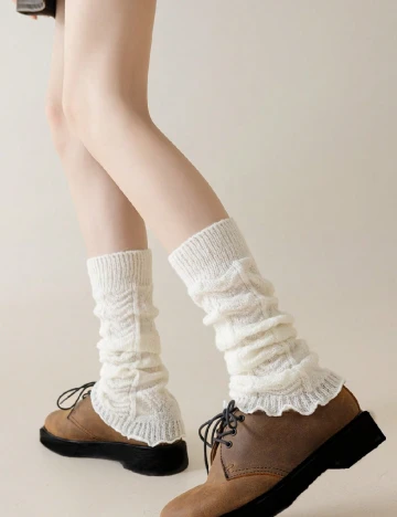 Jambiere SHEIN CURVE, alb