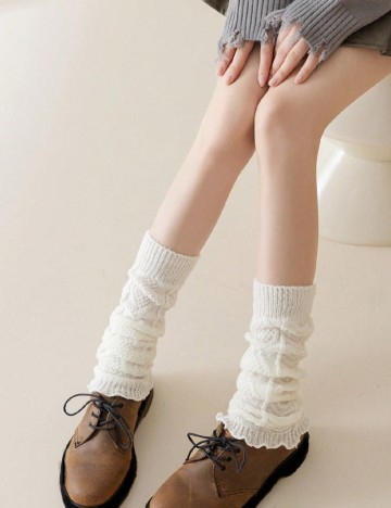 Jambiere SHEIN CURVE, alb