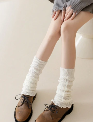 Jambiere SHEIN CURVE, alb