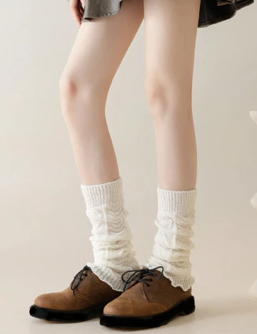 Jambiere SHEIN CURVE, alb