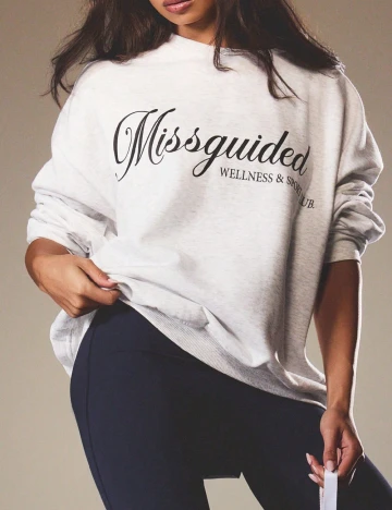 Bluza Oversize Missguided, gri