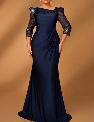 Rochie lunga SHEIN CURVE, bleumarin