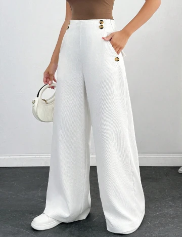 Pantaloni SHEIN, alb