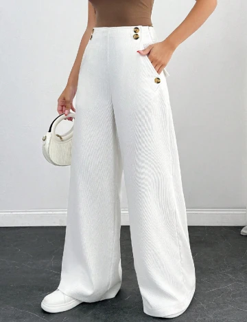 Pantaloni SHEIN, alb