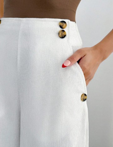 Pantaloni SHEIN, alb