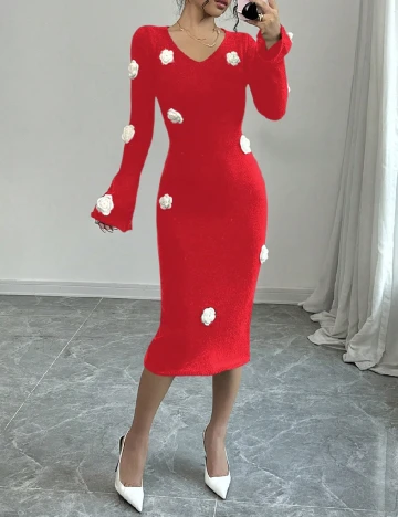 Rochie medie SHEIN, rosu