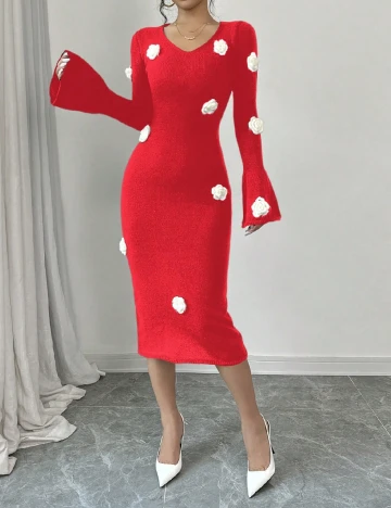 Rochie medie SHEIN, rosu