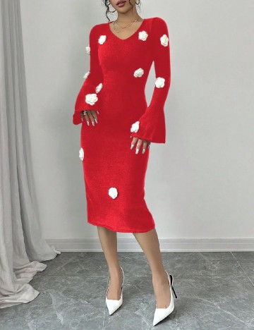 Rochie medie SHEIN, rosu