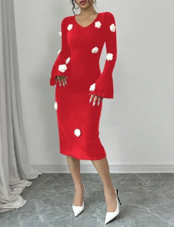 Rochie medie SHEIN, rosu