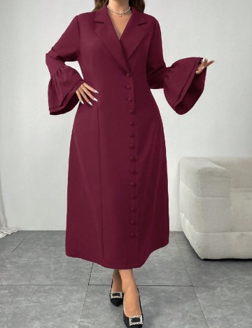 Rochie lunga SHEIN CURVE, pruna