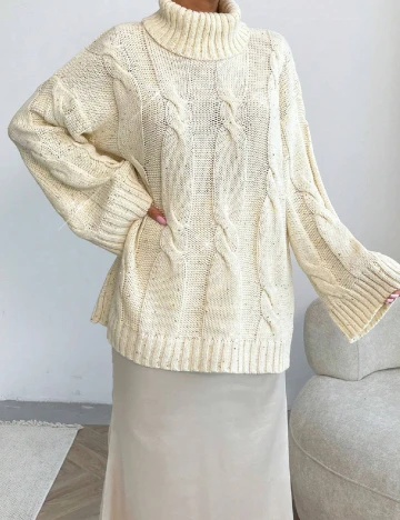 Pulover Oversize SHEIN, crem