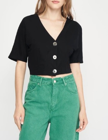 Top Bershka, negru