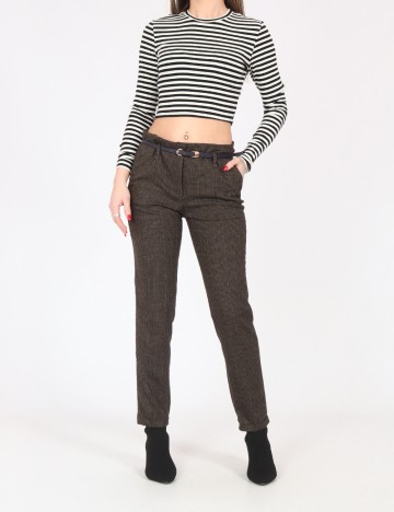 Pantaloni Zara, maro