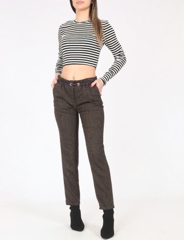 Pantaloni Zara, maro