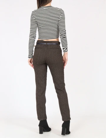 Pantaloni Zara, maro