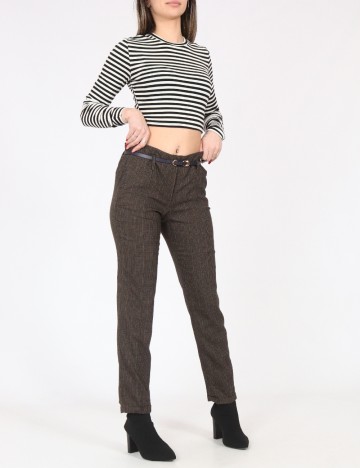 Pantaloni Zara, maro