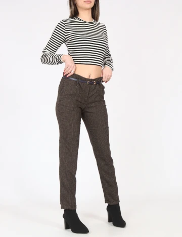 Pantaloni Zara, maro