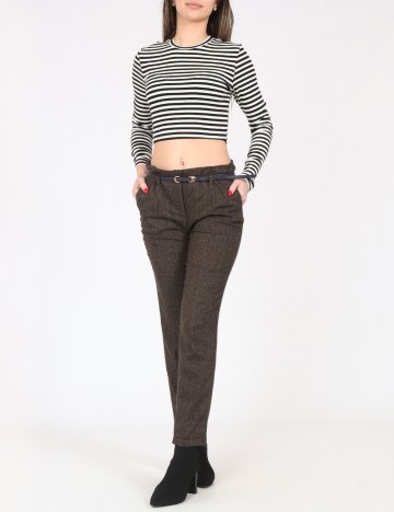 Pantaloni Zara, maro