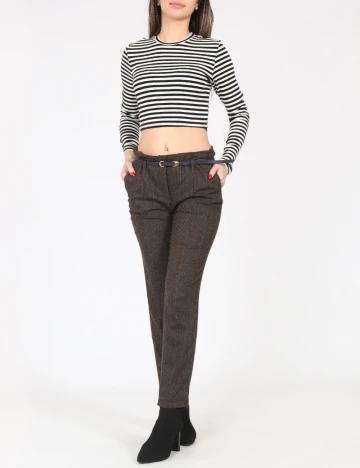 Pantaloni Zara, maro