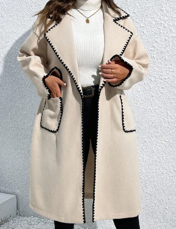 Palton SHEIN CURVE, bej