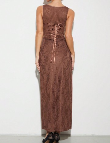 Rochie lunga SHEIN, maro