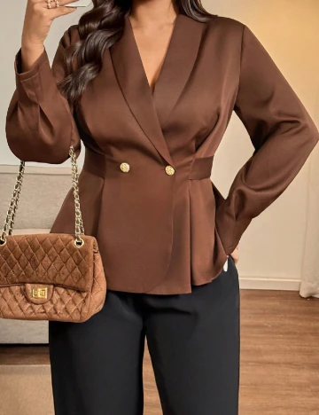 Sacou SHEIN CURVE, maro